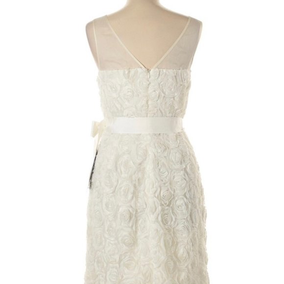 J. Crew Wedding Rose Flower Dress White Size 8 - Picture 5 of 8